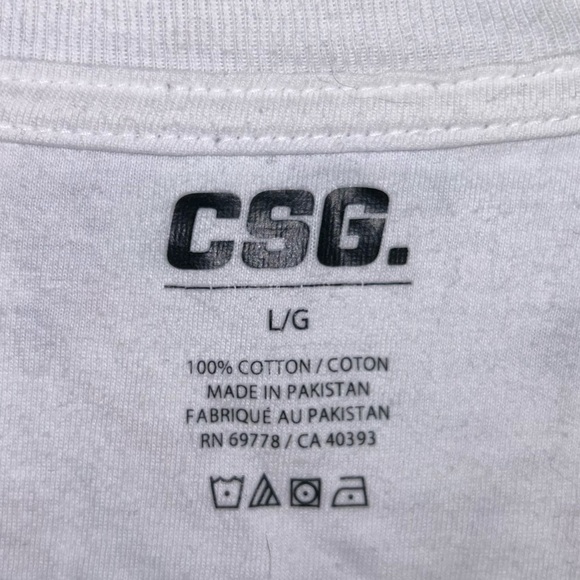 CSG Shirt Short Sleeve Pullover Crewneck Tee Multicolor Geometric Splatter Top - Picture 6 of 7